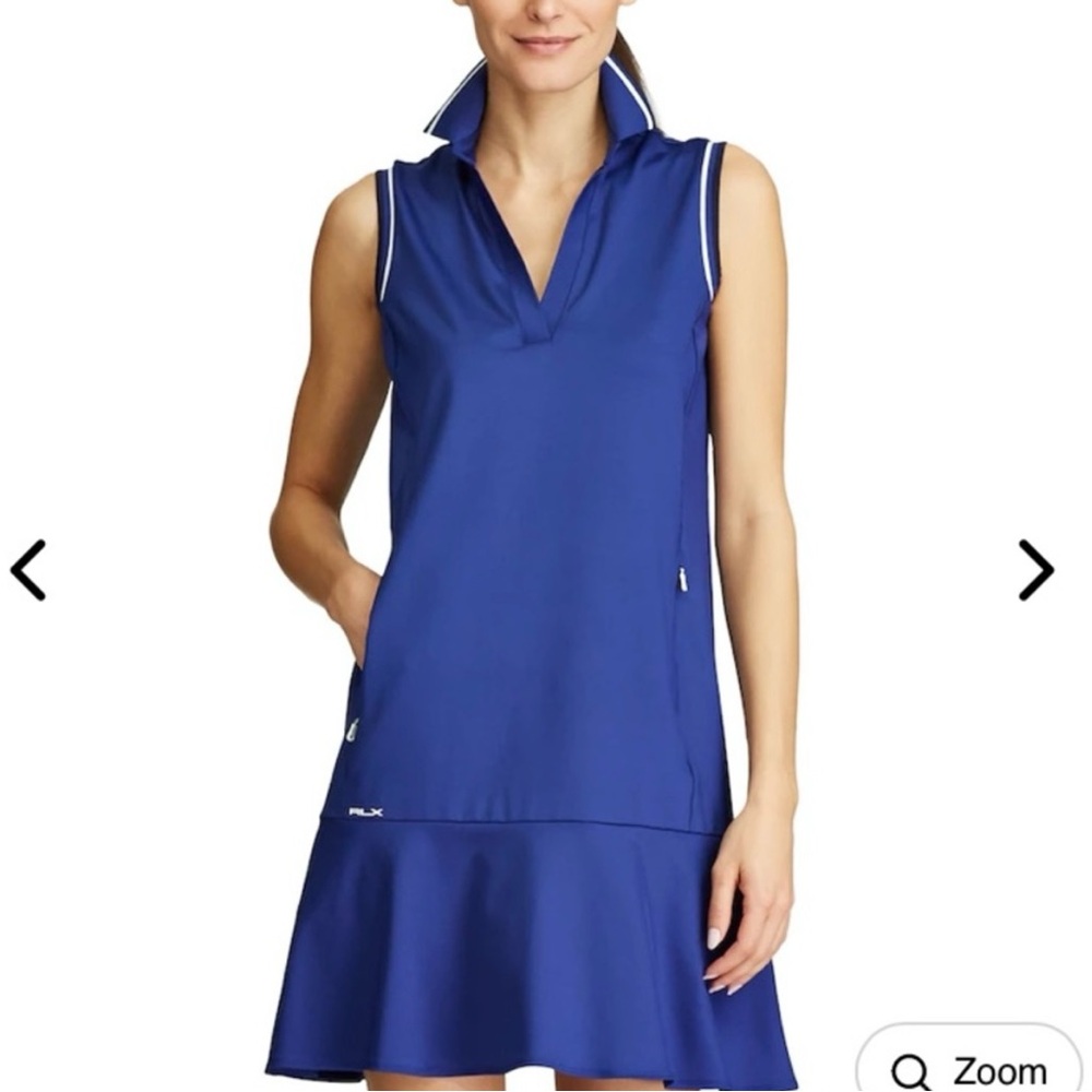 RLX Ralph Lauren Blue Sleeveless golf tennis pickleball Dress, M